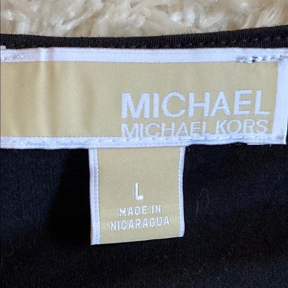 MICHAEL Michael Kors Black Asymmetrical Cowl Neck Tunic Top - Picture 6 of 10